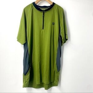 Canari quarter zip cycling jersey green grey NWT XL